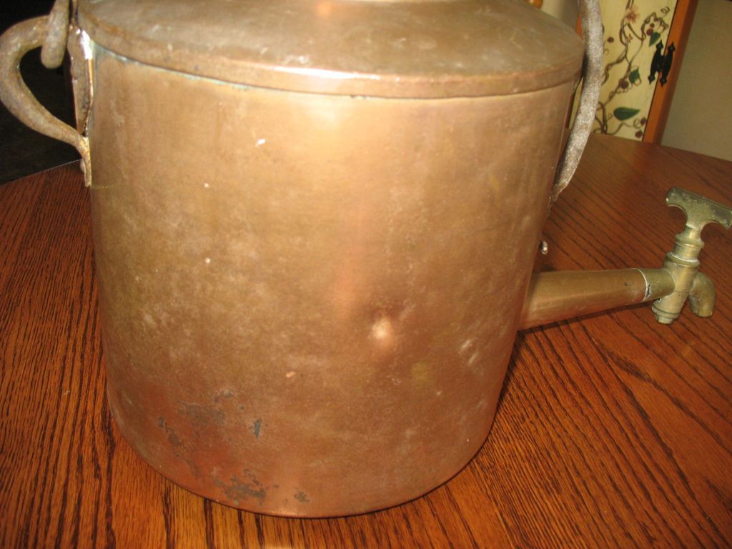1800's Soup Pot W/ HAMMERED Antique Iron Lid. US