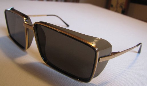 Chanel Sunglasses Unusual Retro Square with Gold Made in Italy Vintage