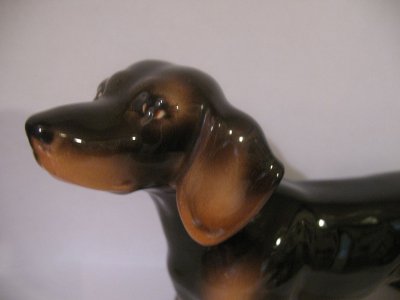 Keramos Vienna Austria Ceramic Dachshund Dog Figurine